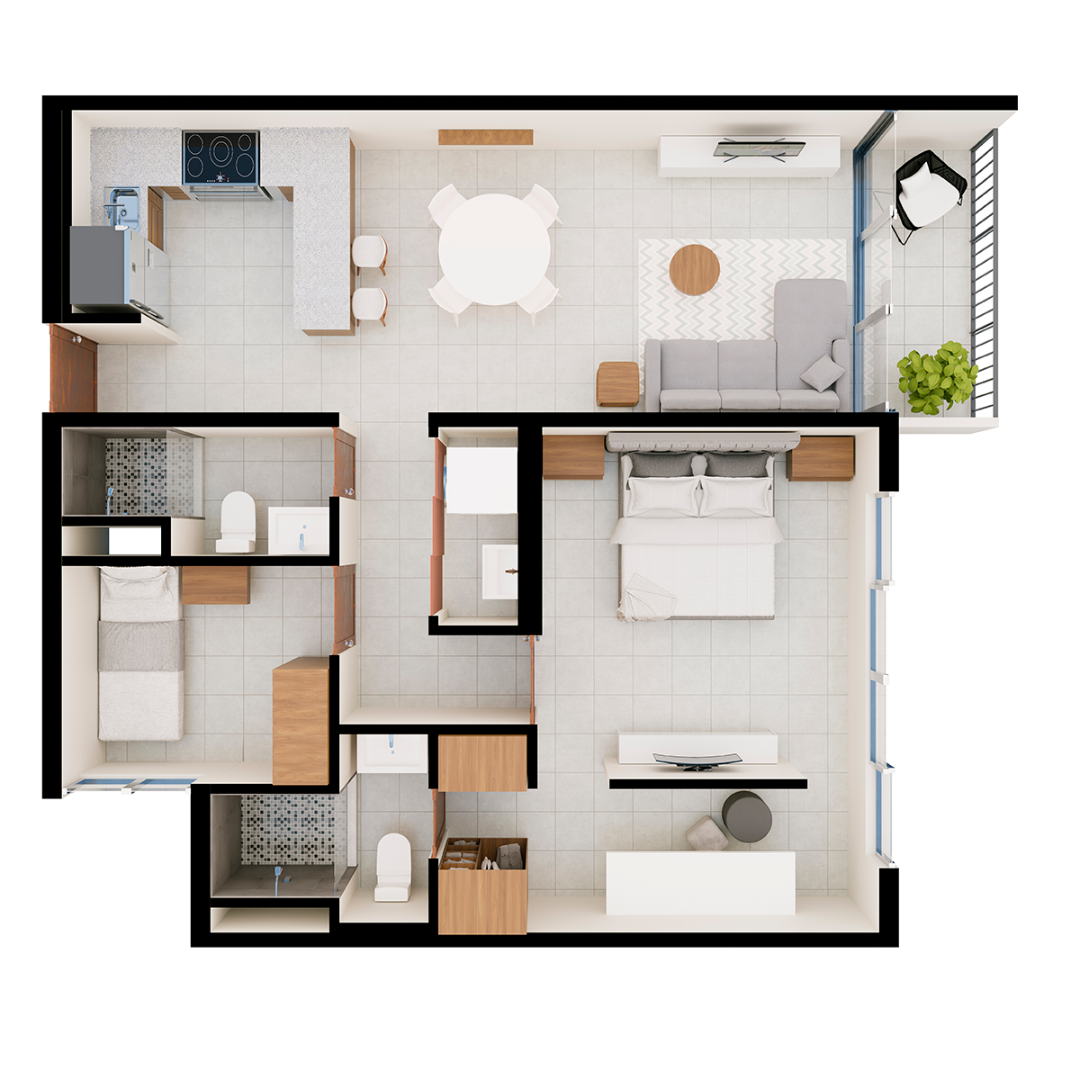 Plano apartamento B2
